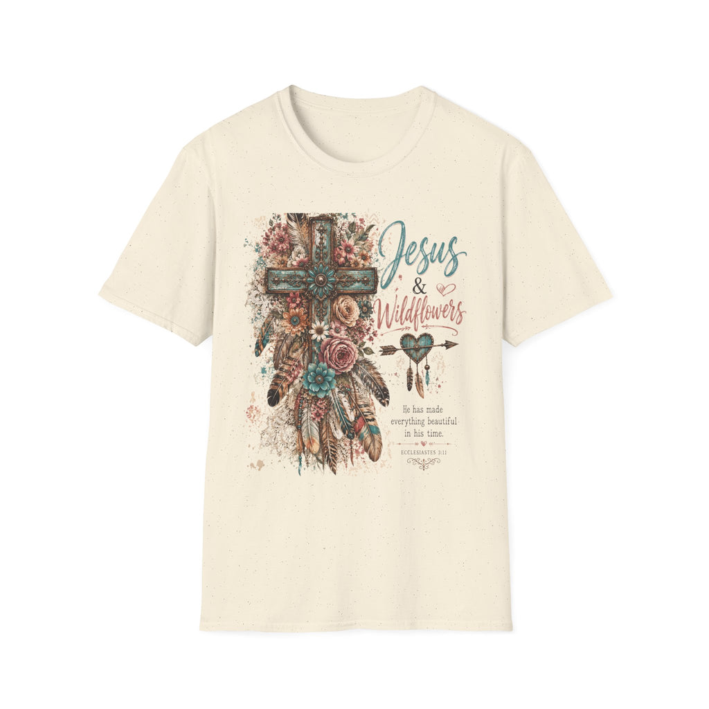 Jesus & Wildflowers Christian Floral T-Shirt