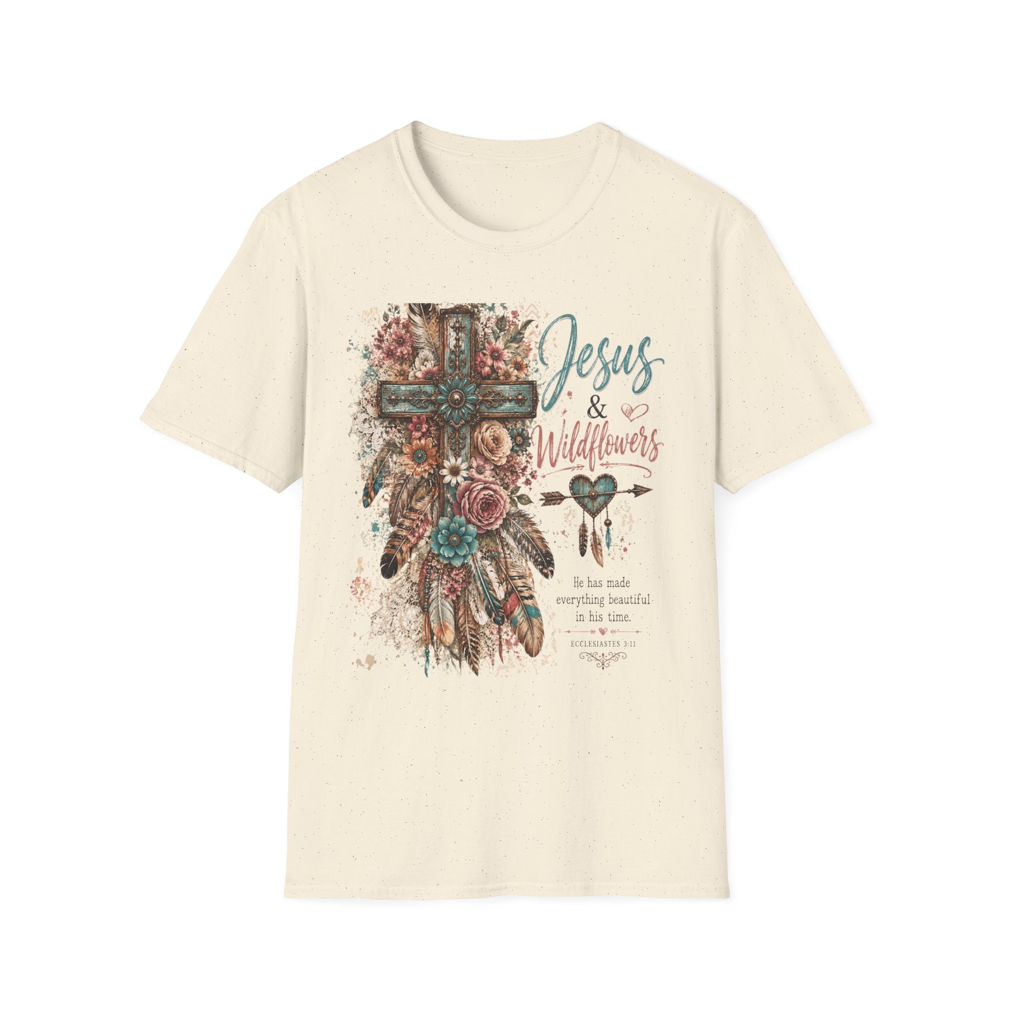 Jesus & Wildflowers Christian Floral T-Shirt