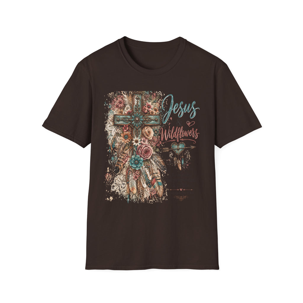 Jesus & Wildflowers Christian Floral T-Shirt