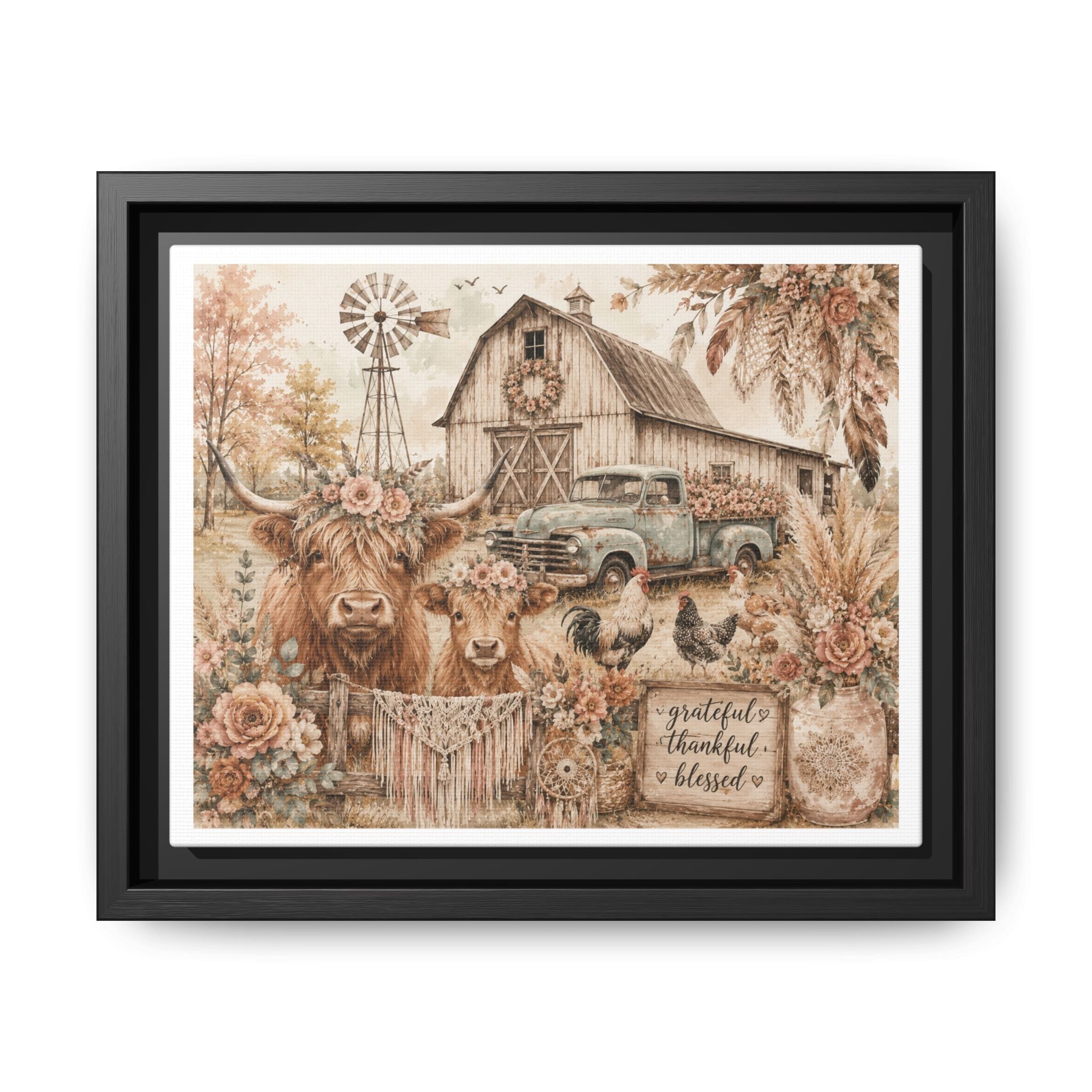 Matte Canvas, Framed (Multi-color)