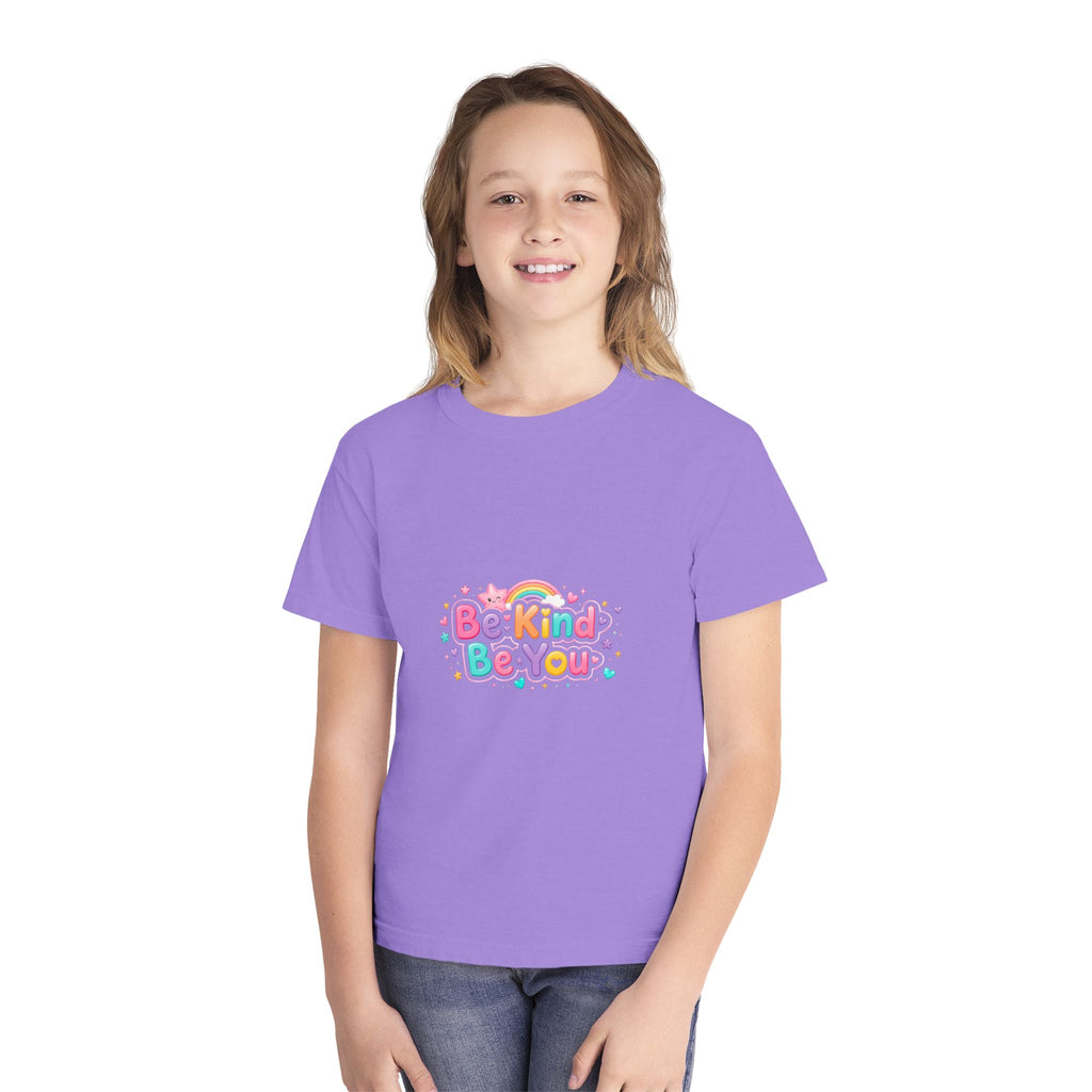 Be Kind Be You Youth Tee — Bright Positive Kids T-Shirt