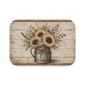 Rustic Sunflower Bath Mat – Farmhouse Floral Bathroom Rug