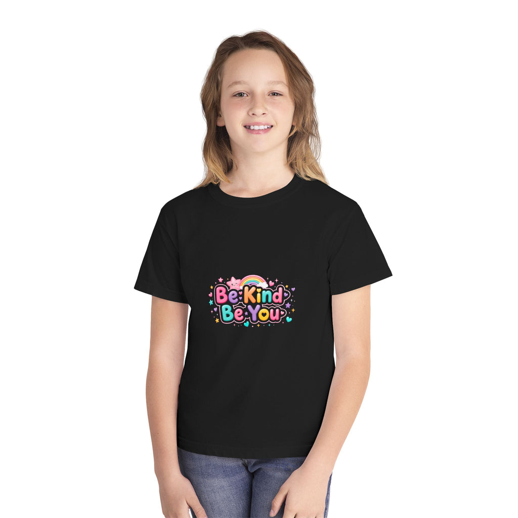 Be Kind Be You Youth Tee — Bright Positive Kids T-Shirt