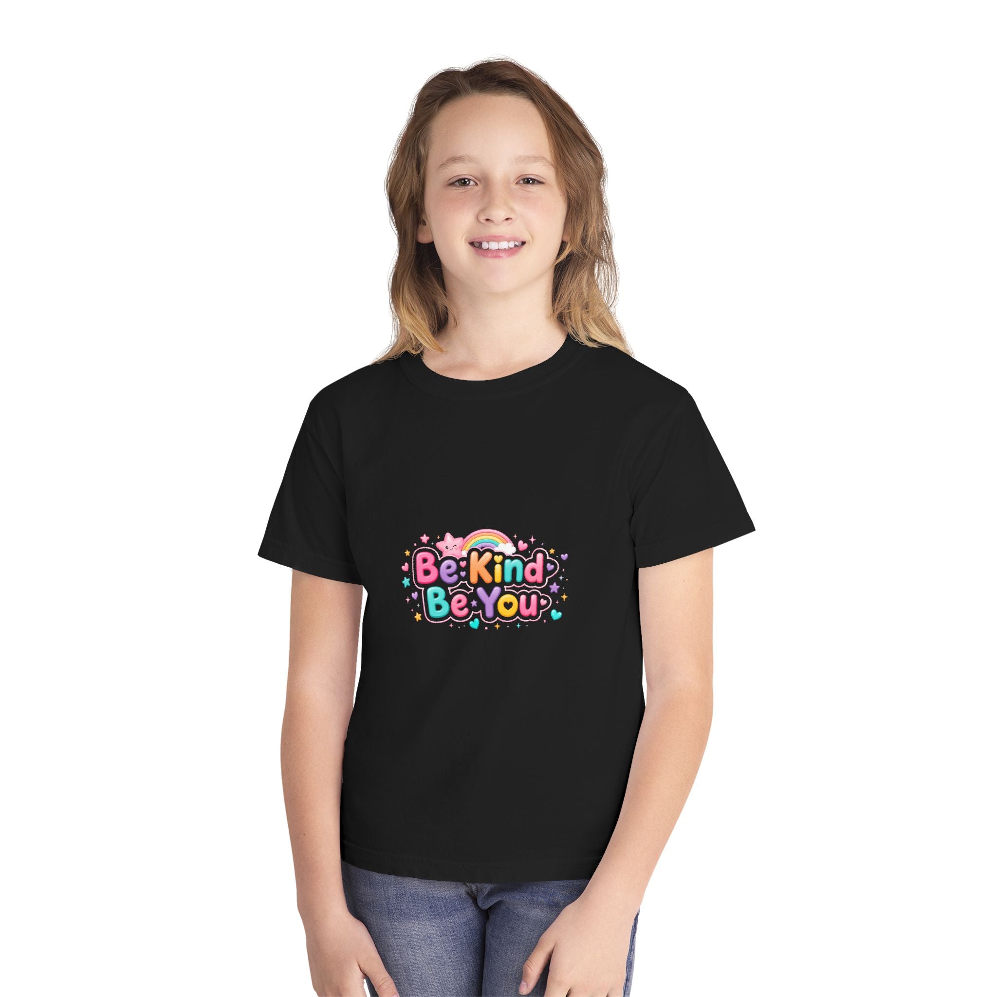Be Kind Be You Youth Tee — Bright Positive Kids T-Shirt