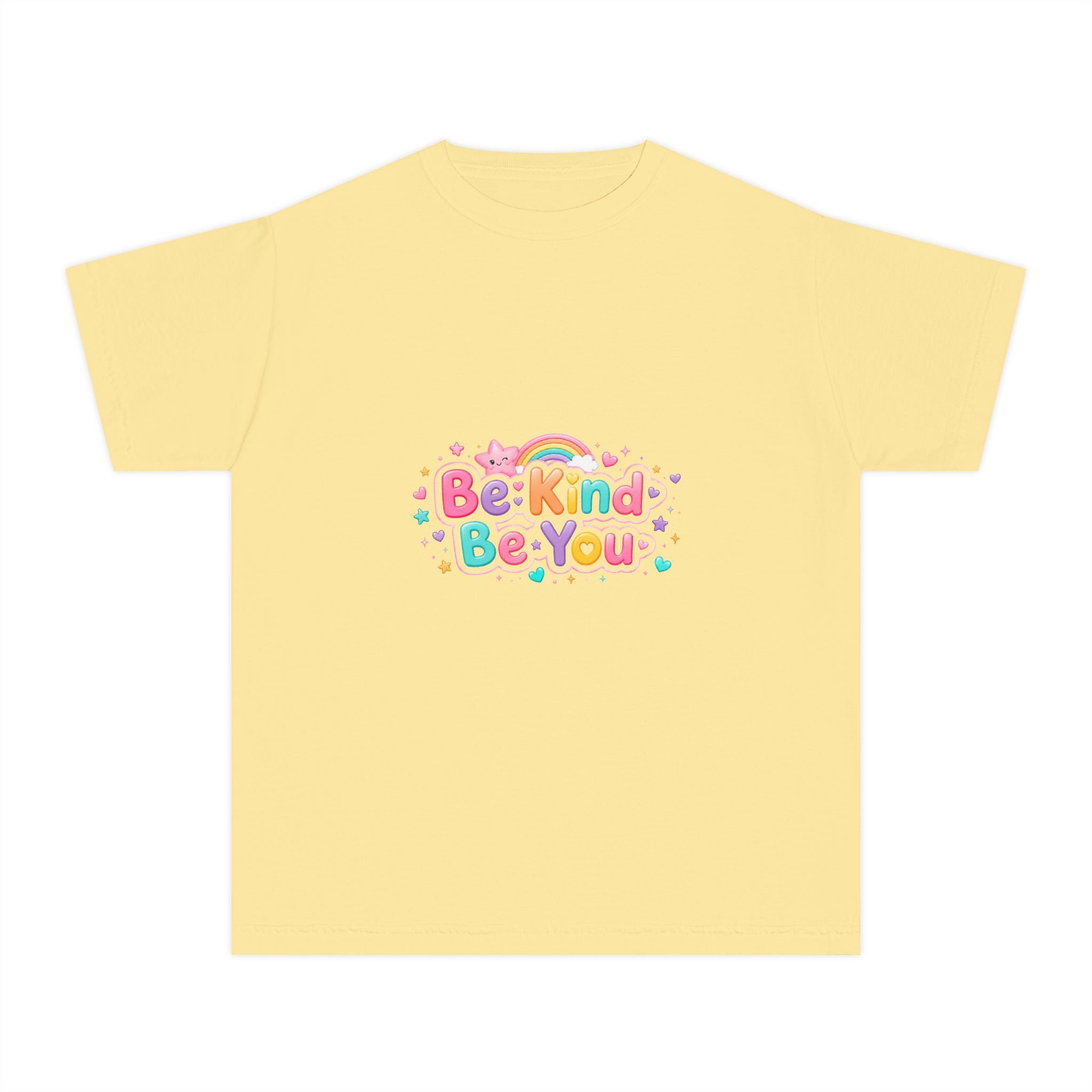 Be Kind Be You Youth Tee — Bright Positive Kids T-Shirt