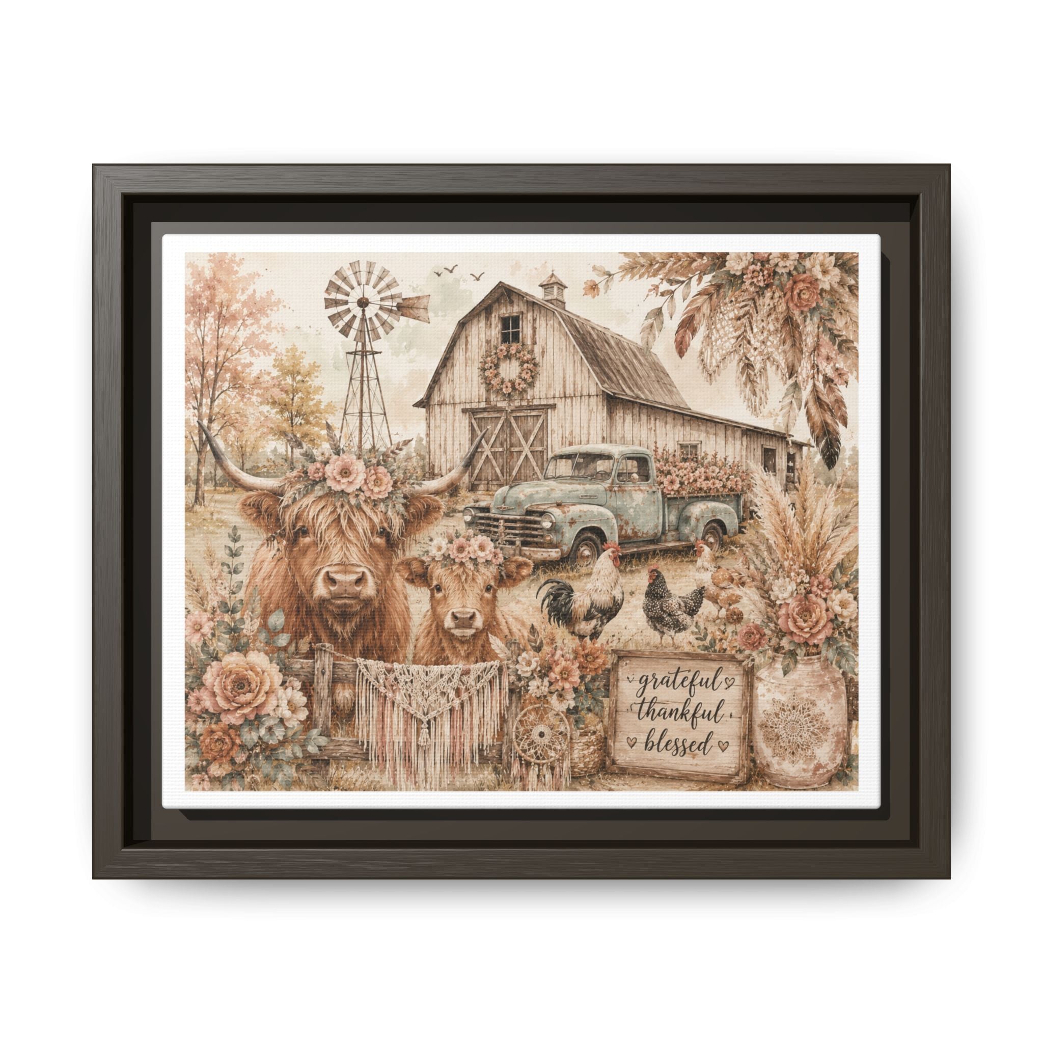 Matte Canvas, Framed (Multi-color)
