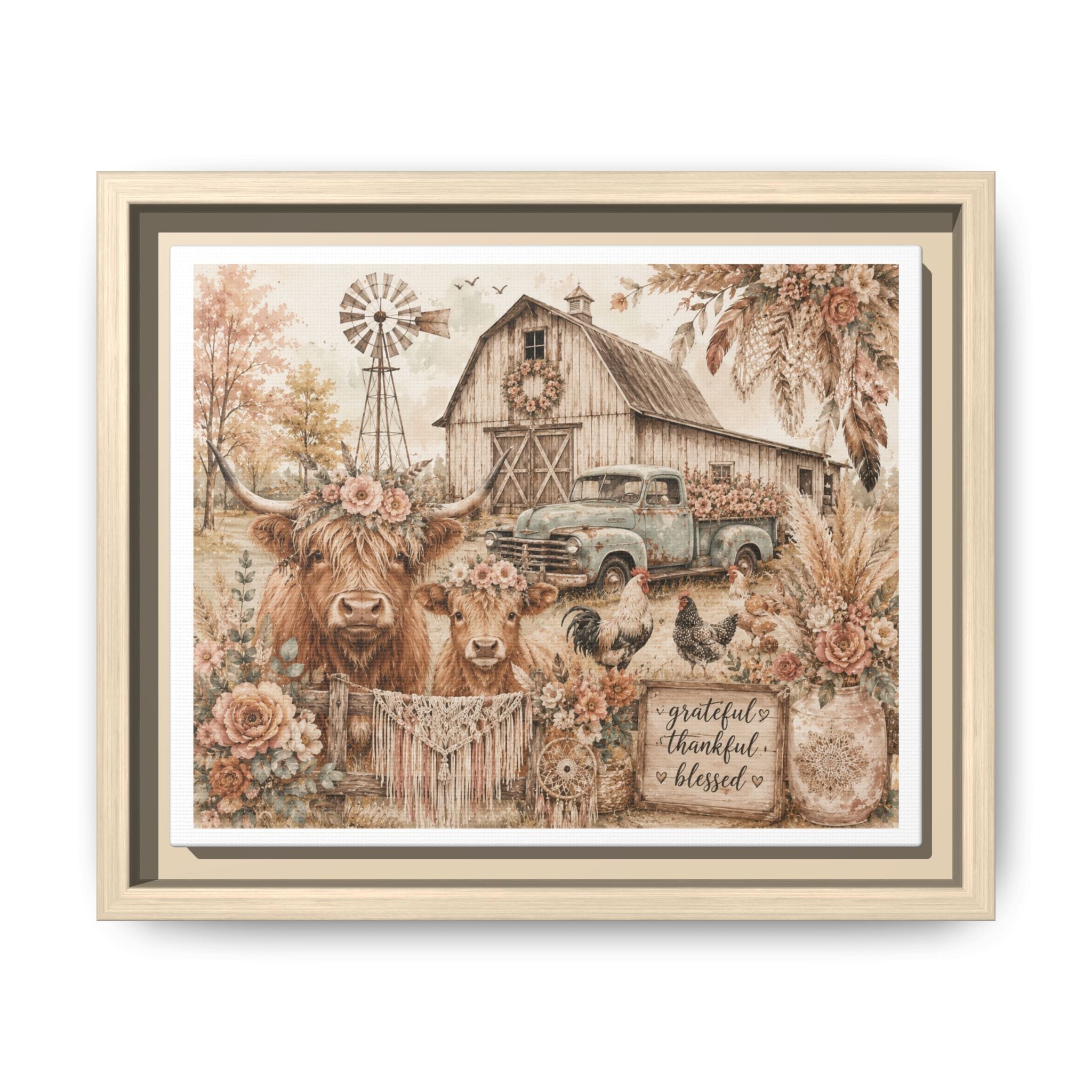 Matte Canvas, Framed (Multi-color)