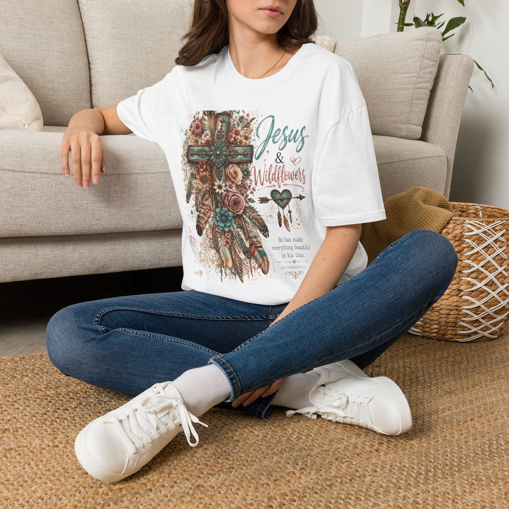 Jesus & Wildflowers Christian Floral T-Shirt