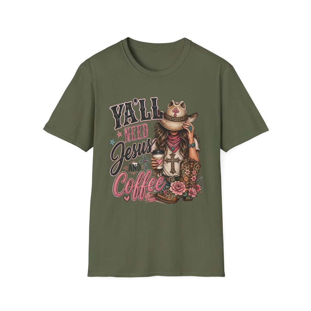 Y'all Need Jesus and Coffee T-Shirt