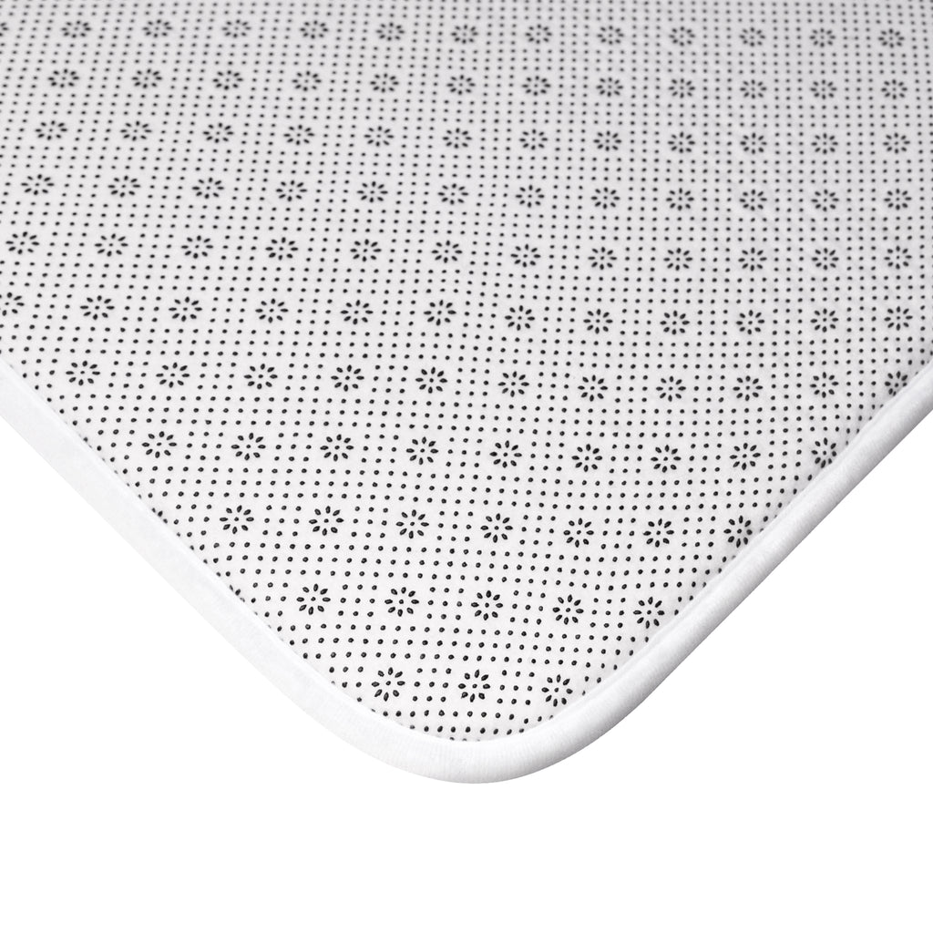 Marble Rose Gold Heart Bath Mat — Pink Marble Bathroom Rug with Gold Accents