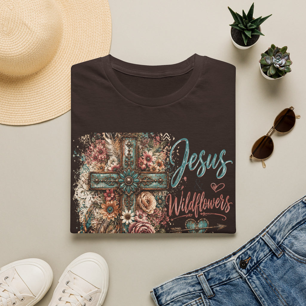 Jesus & Wildflowers Christian Floral T-Shirt