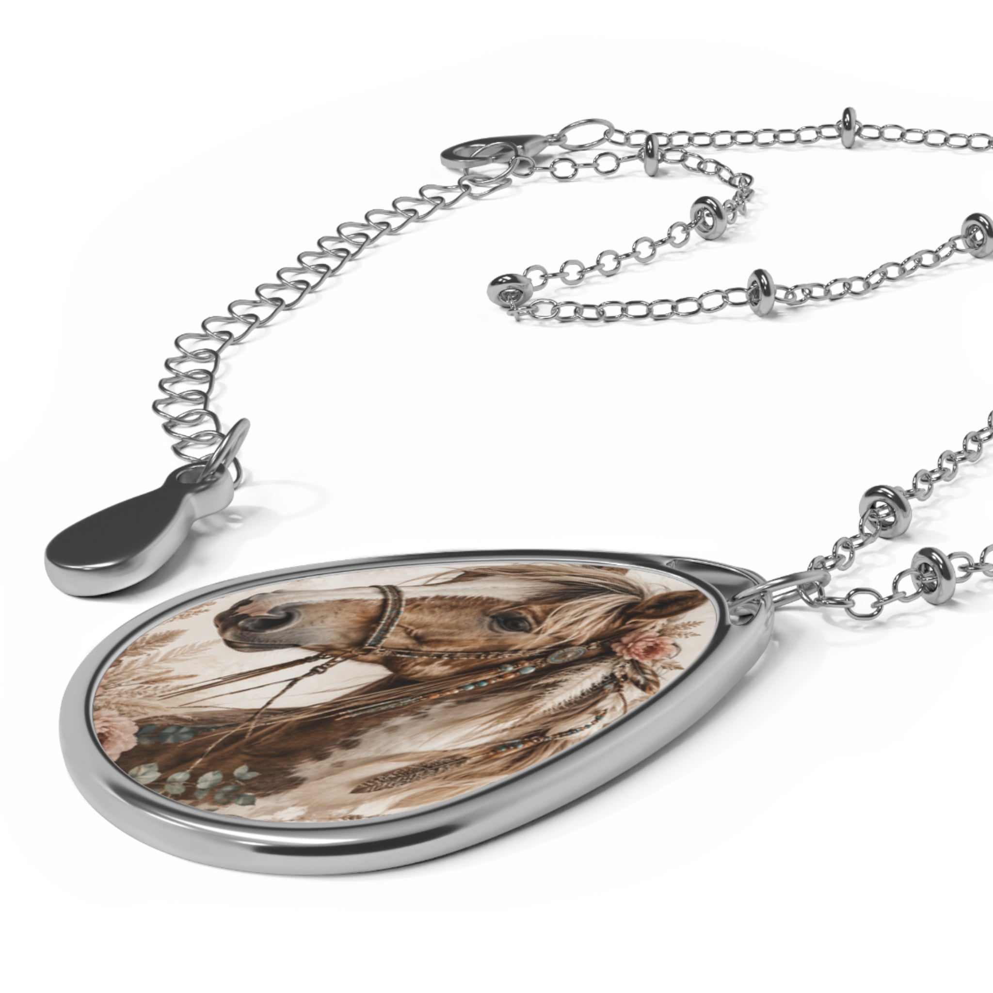 Oval Horse Portrait Necklace