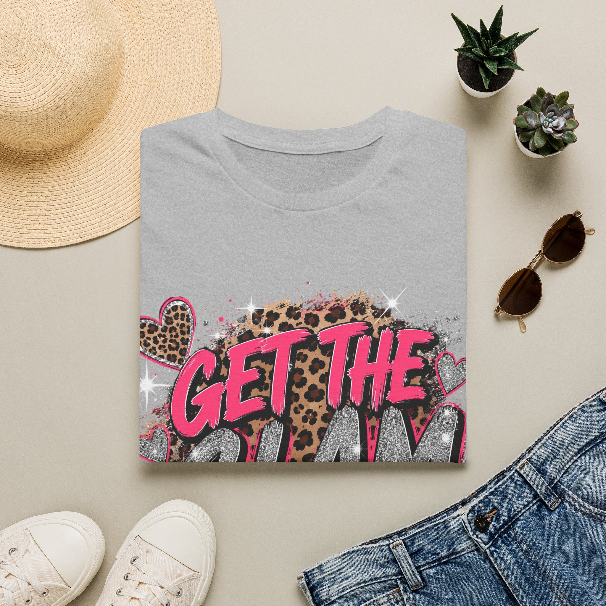 Get The Glam T-Shirt — Leopard Sparkle Graphic Tee for Glam Lovers
