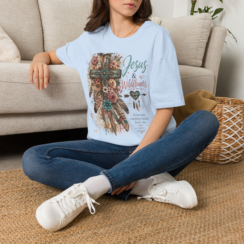 Jesus & Wildflowers Christian Floral T-Shirt