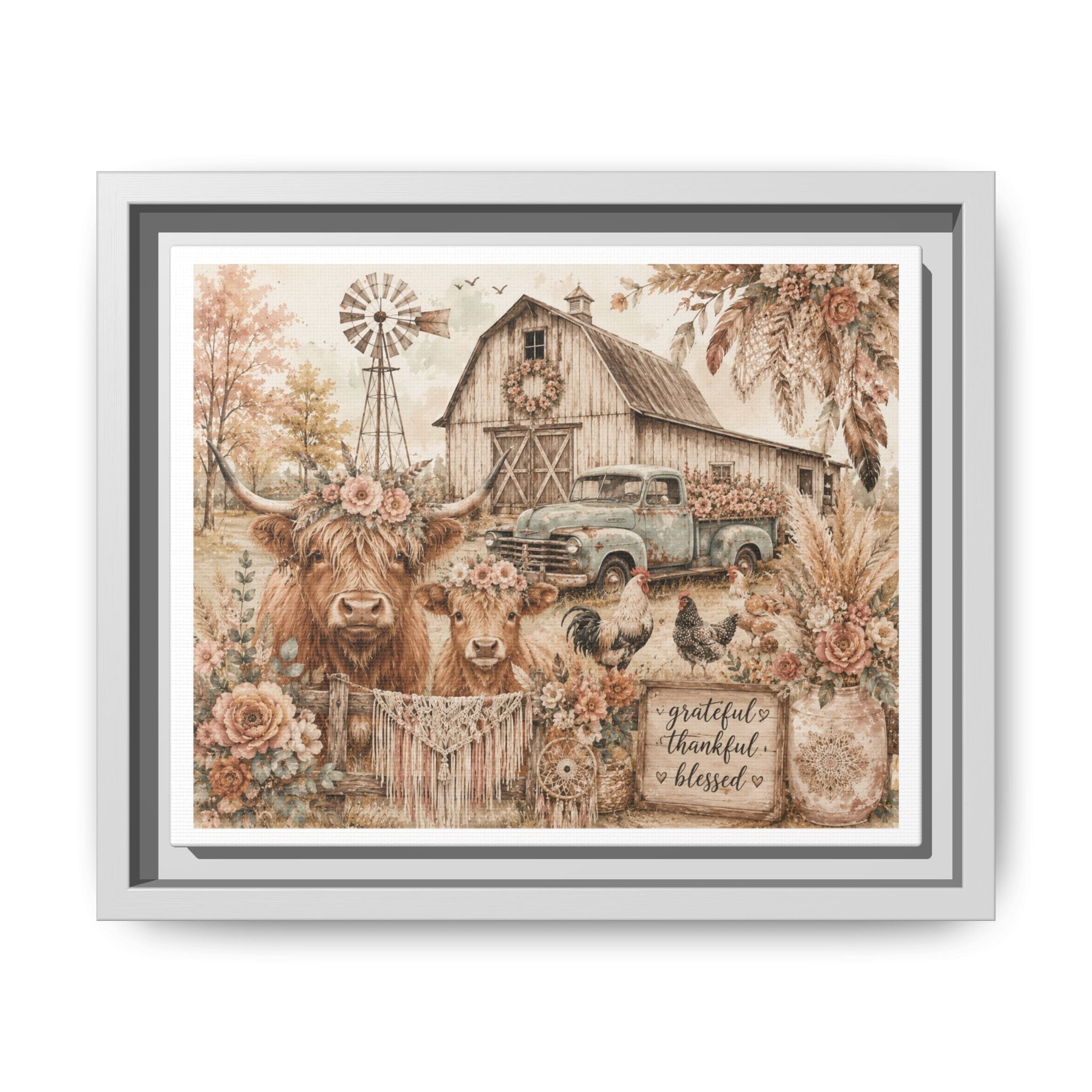 Matte Canvas, Framed (Multi-color)