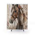Boho Horse Shower Curtain — Dreamcatcher Western Bathroom Decor