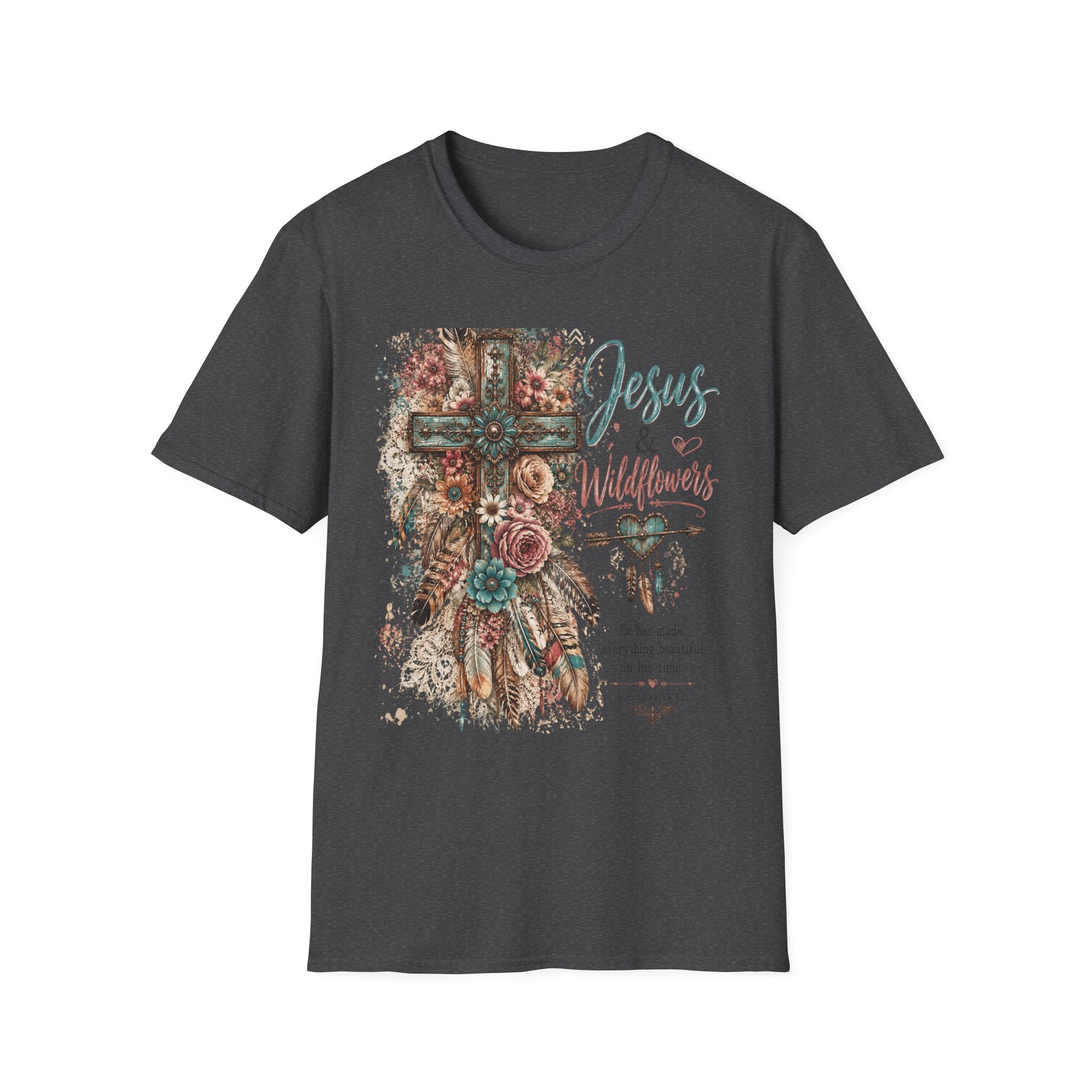 Jesus & Wildflowers Christian Floral T-Shirt