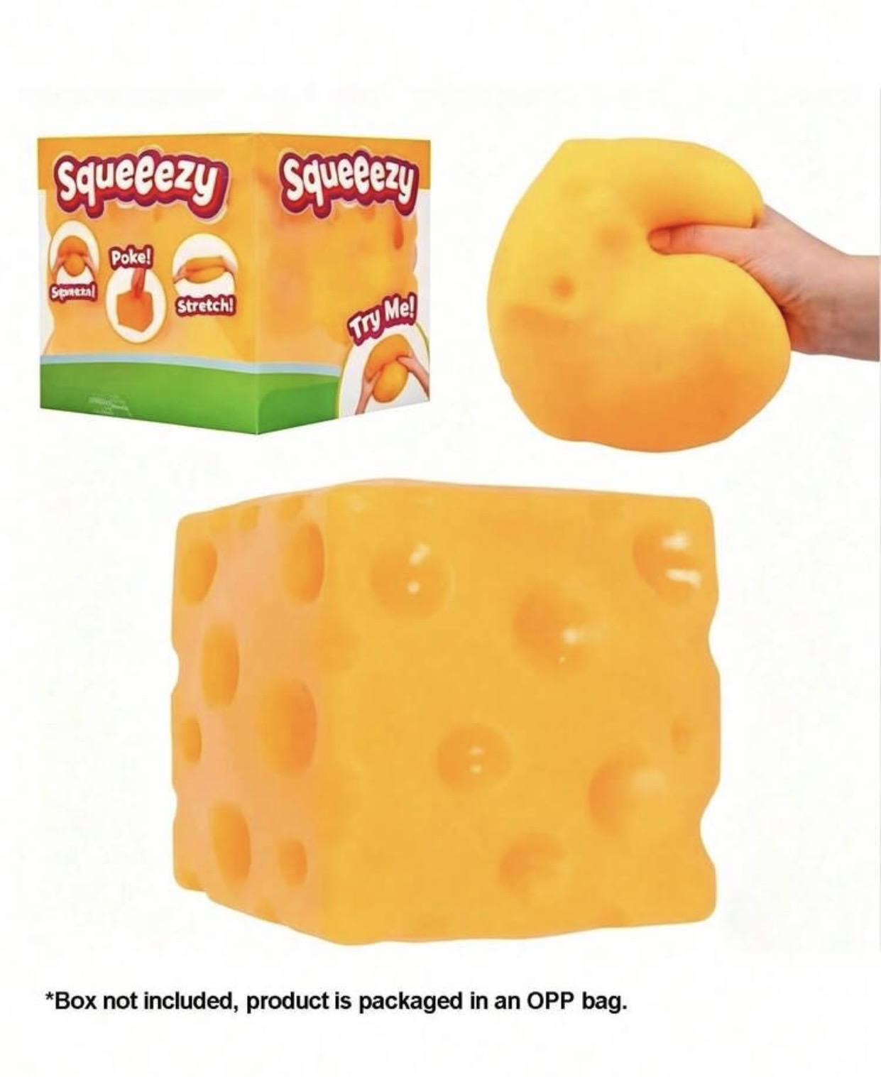 Square block cheese squishy