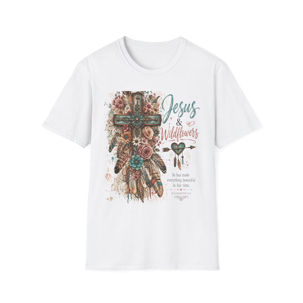 Jesus & Wildflowers Christian Floral T-Shirt