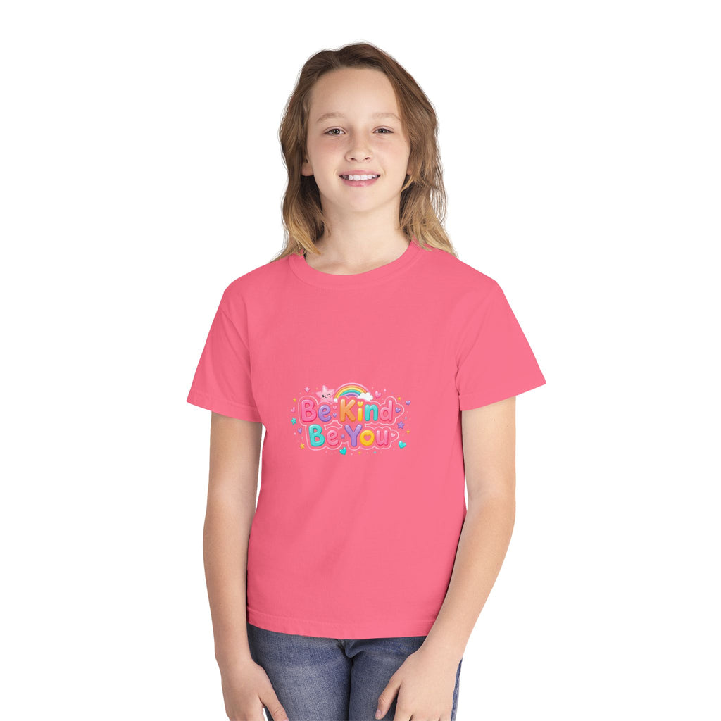 Be Kind Be You Youth Tee — Bright Positive Kids T-Shirt