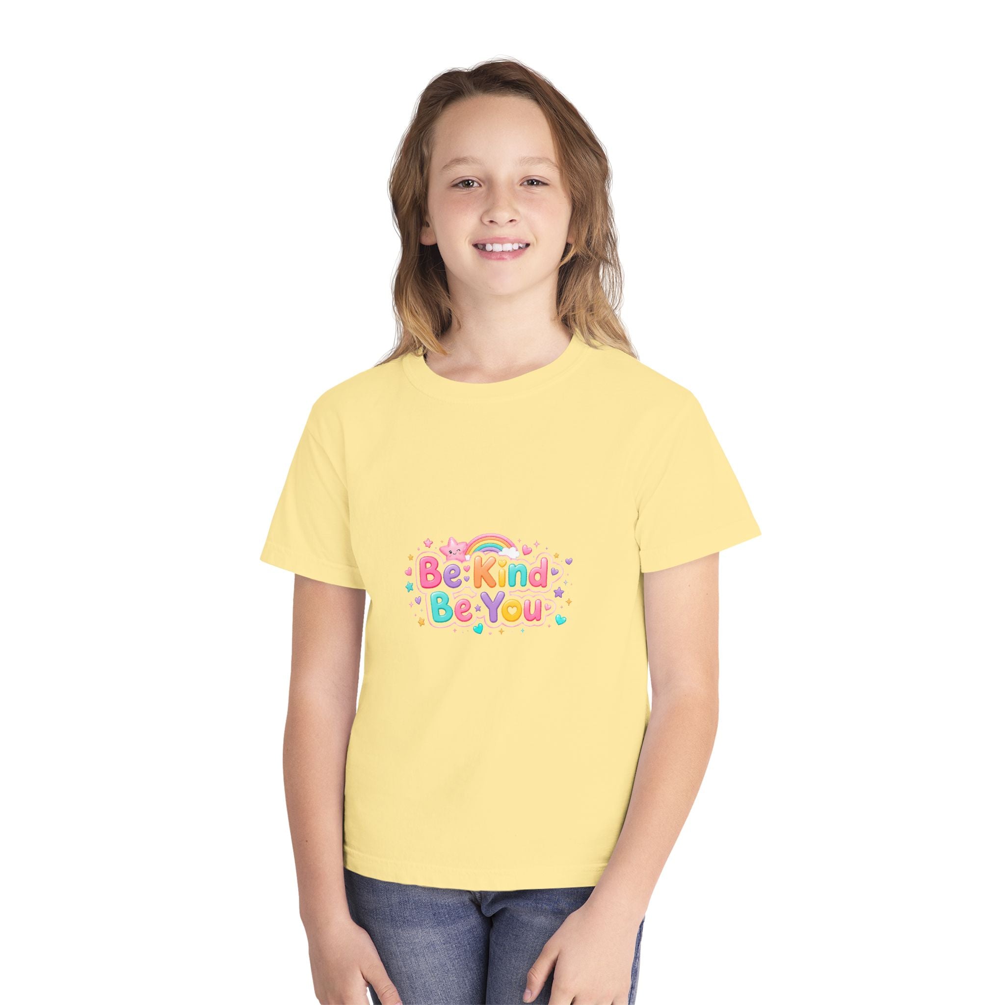 Be Kind Be You Youth Tee — Bright Positive Kids T-Shirt