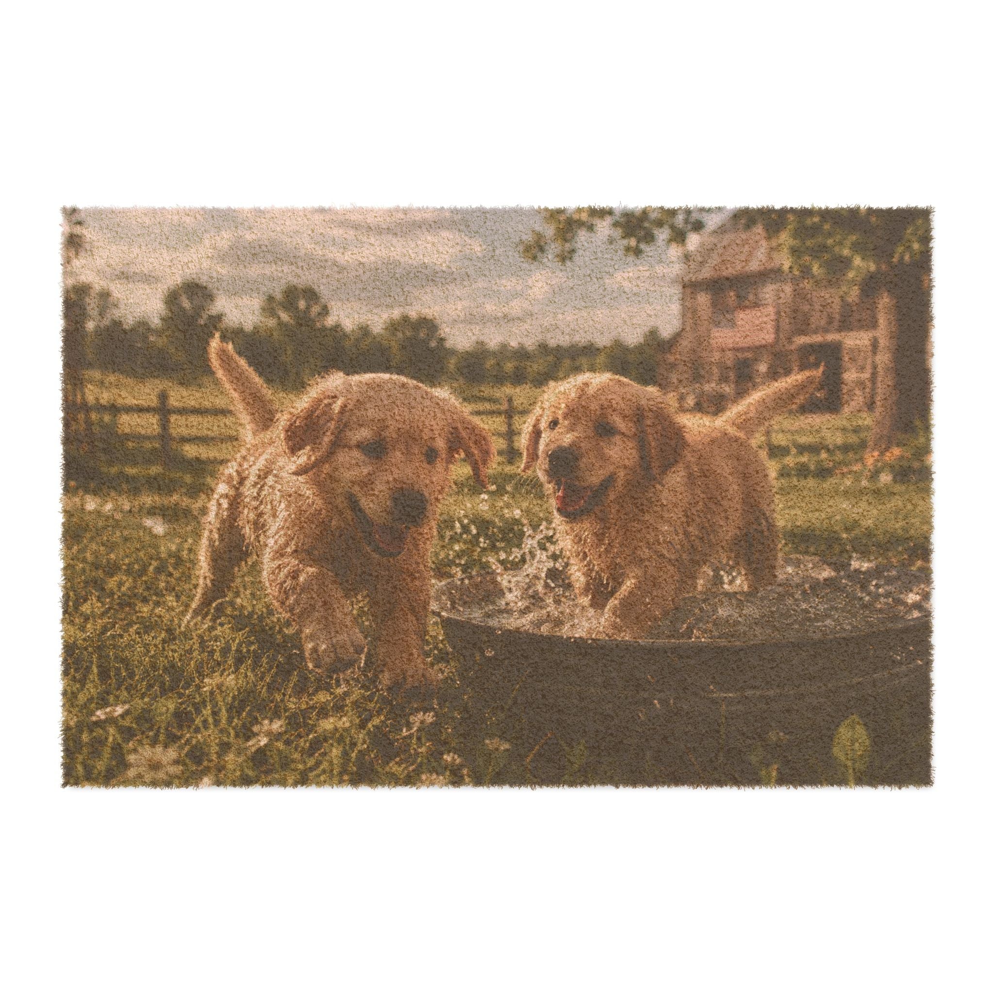 Golden Retriever Puppies Doormat