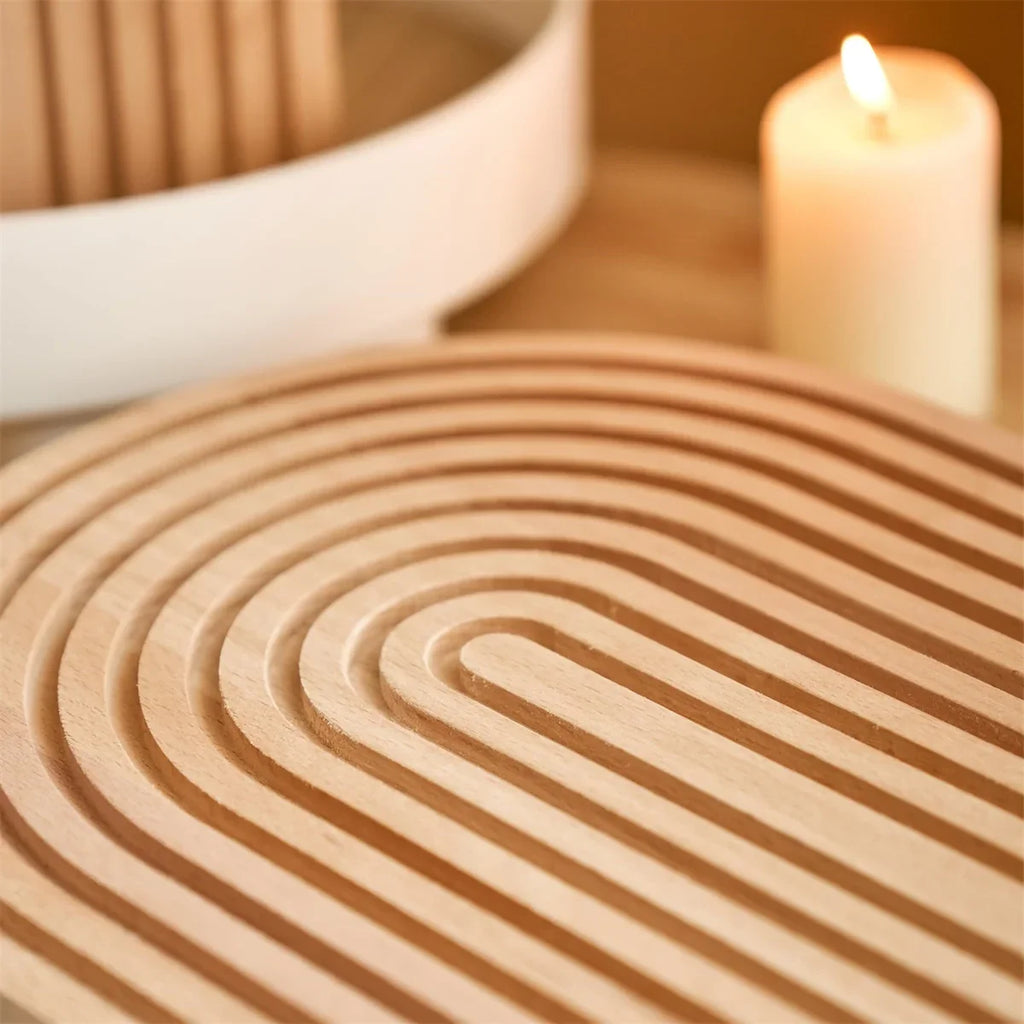 Wooden Wave Arch Shaped Cutting Board Boho Style Decorative Wooden Cutting Board Home Decor for Kitchen Dining Room Living Room
