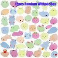 12/36PCS for Kids Kawaii Animals Squishies Mochi Squishy Toys Glow in The Dark Party Favors Stress Relief Squishy